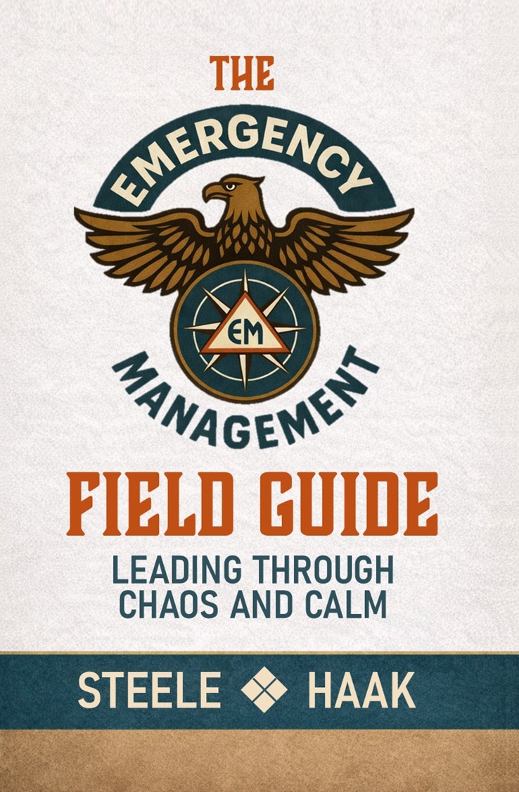 Cover of The Emergency Management Field Guide: Leading Through Chaos and Calm, by Steele and Haak.